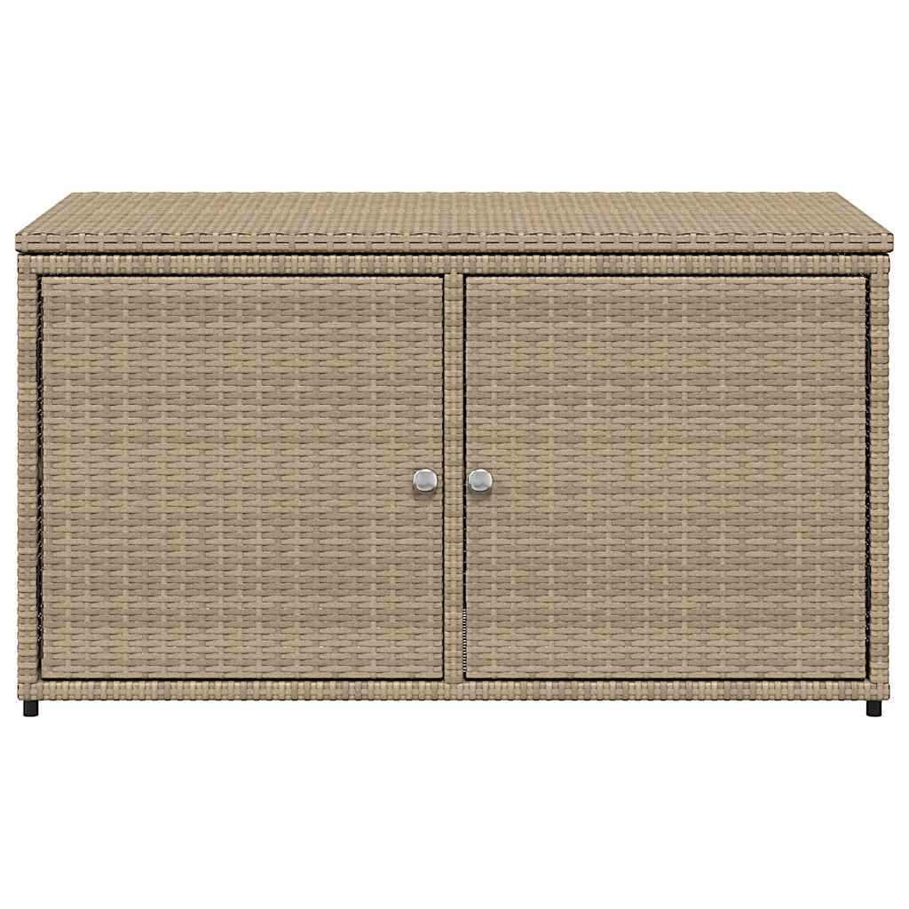 vidaXL Ντουλάπι Αποθήκευσης Κήπου Beige 110x55x60,5εκ. Συνθετικό Ρατάν