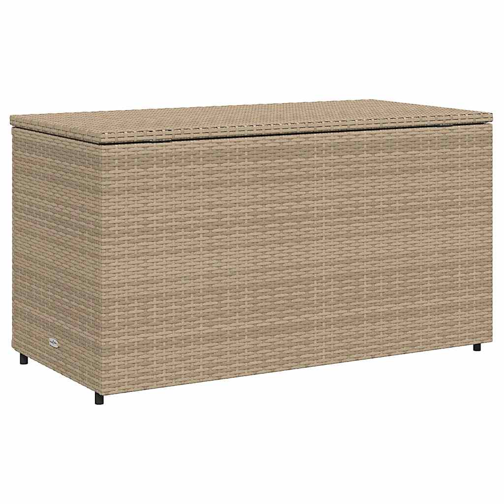 vidaXL Ντουλάπι Αποθήκευσης Κήπου Beige 110x55x60,5εκ. Συνθετικό Ρατάν