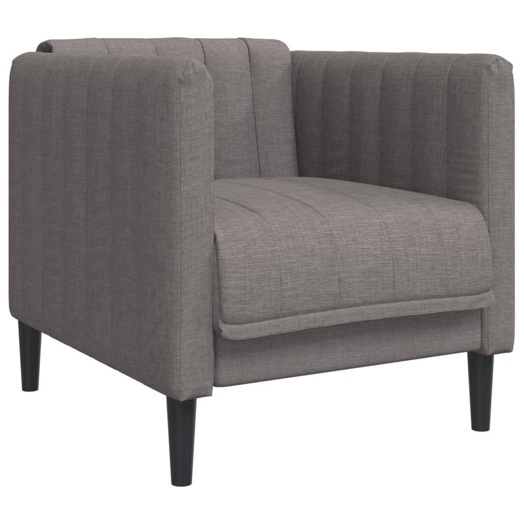 3 Piece Taupe Fabric Living Room Set