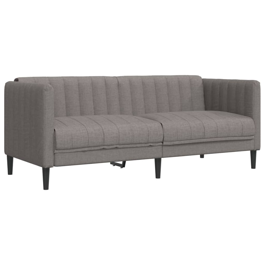 3 Piece Taupe Fabric Living Room Set