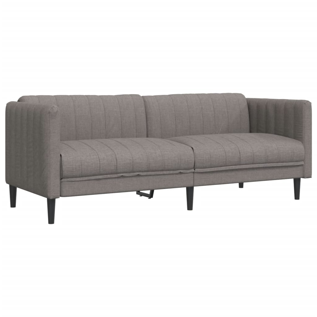 3 Piece Taupe Fabric Living Room Set