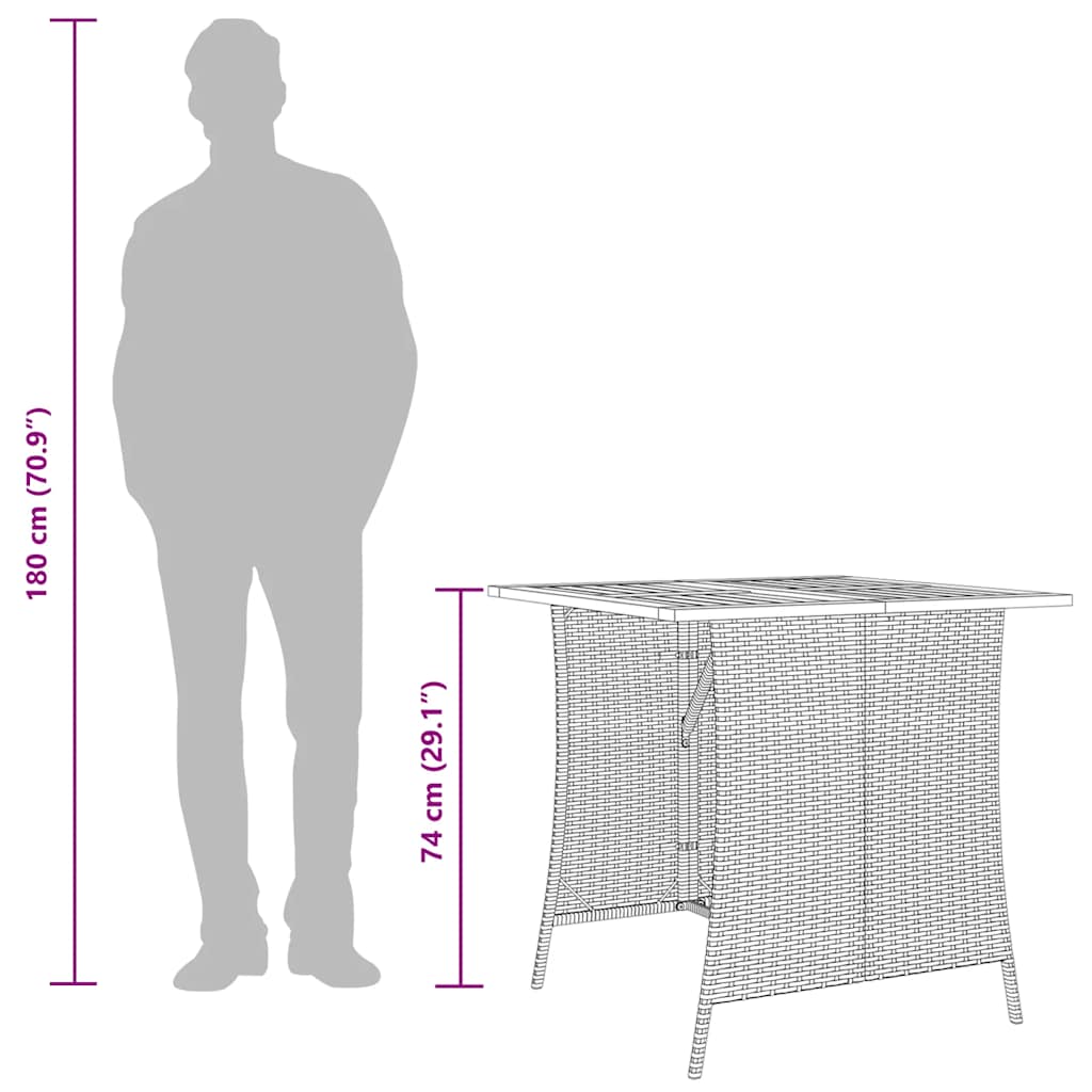 vidaXL Σετ Τραπεζαρίας Κήπου 5 Τεμαχίων με Μαξιλάρια Μπεζ από Συνθετικό Ρατάν