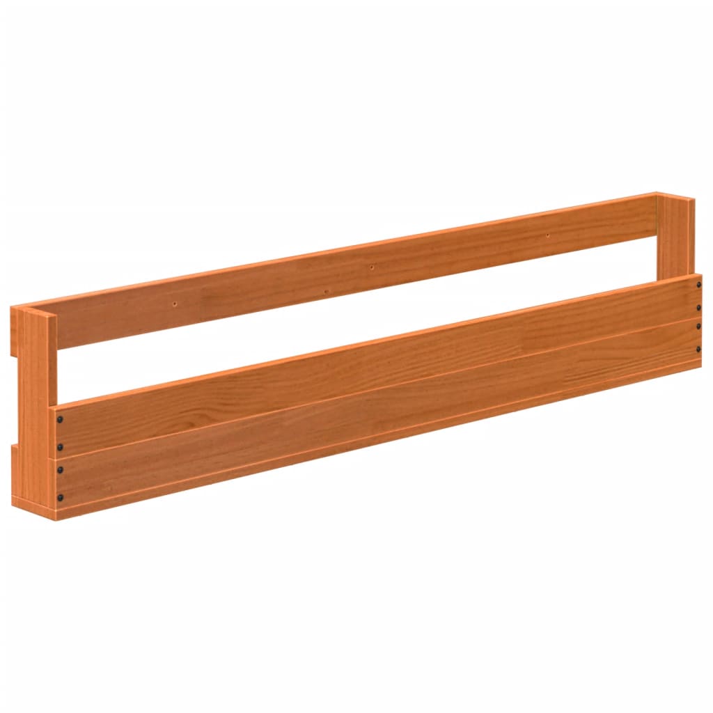 vidaXL Παπουτσοθήκη Επιτοίχια 2 τεμ. Μελί 110x8,5x23,5 εκ. Μασίφ Πεύκο