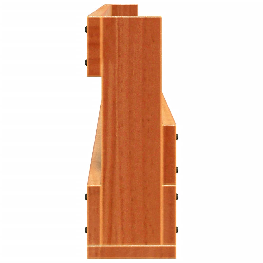vidaXL Παπουτσοθήκη Επιτοίχια 2 τεμ. Μελί 110x8,5x23,5 εκ. Μασίφ Πεύκο