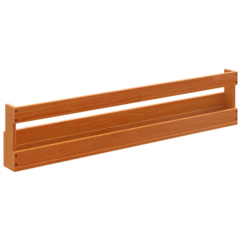 vidaXL Παπουτσοθήκη Επιτοίχια 2 τεμ. Μελί 110x8,5x23,5 εκ. Μασίφ Πεύκο