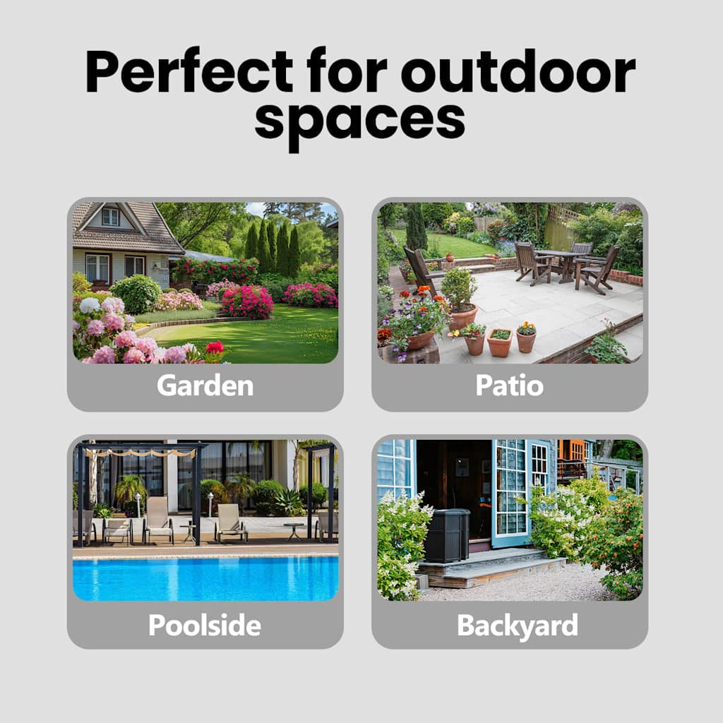 vidaXL Καναπές Κήπου Τετραθέσιος Μαύρος Συνθετικό Ρατάν με Μαξιλάρια