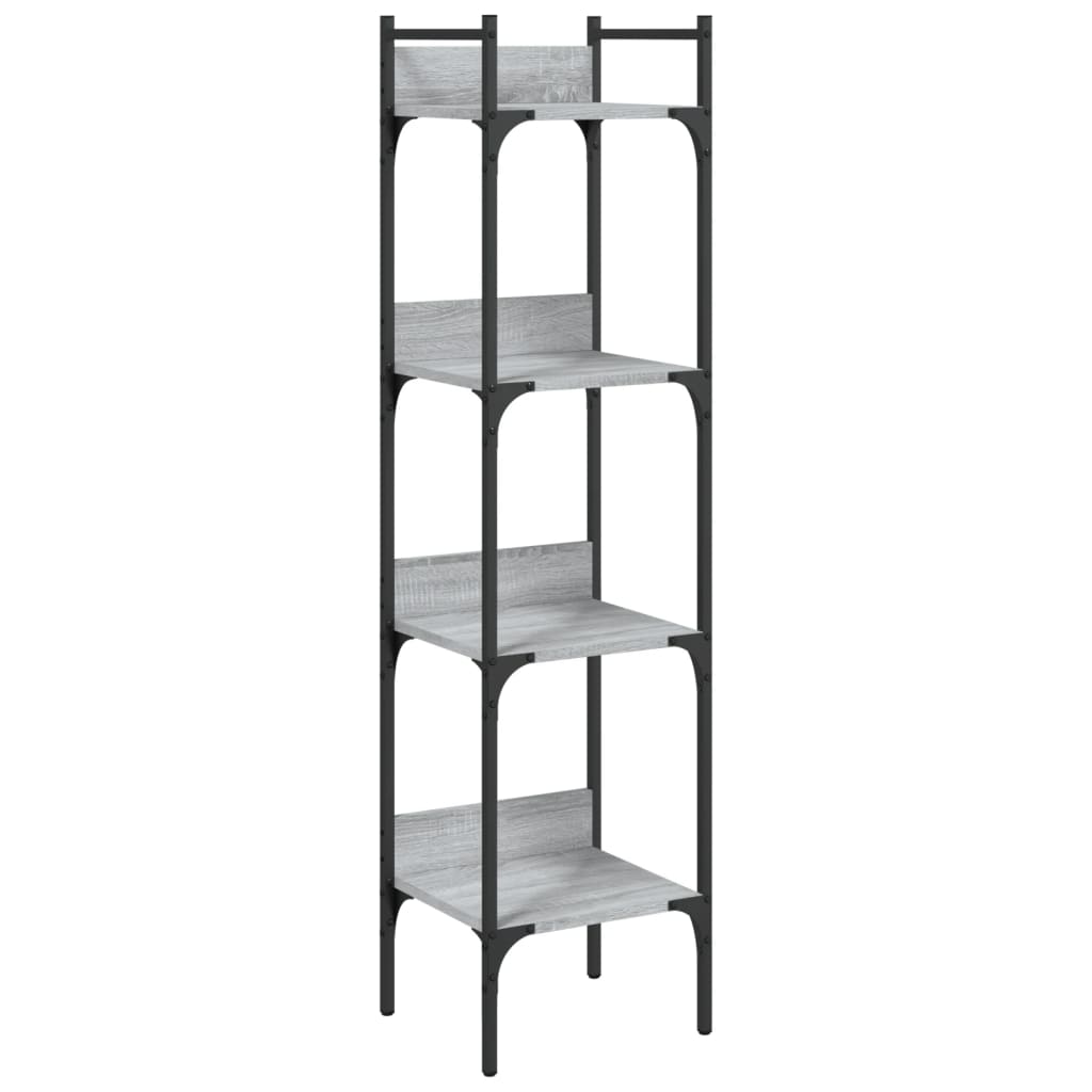 vidaXL Βιβλιοθήκη 4 Επιπέδων Γκρι Sonoma 35x30x138,5 εκ. Επεξεργ. Ξύλο