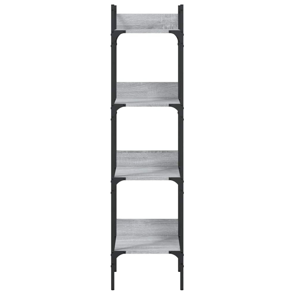 vidaXL Βιβλιοθήκη 4 Επιπέδων Γκρι Sonoma 35x30x138,5 εκ. Επεξεργ. Ξύλο