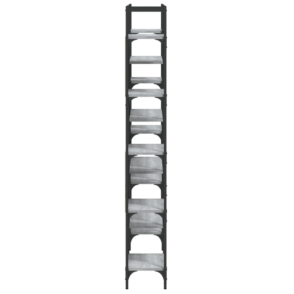 vidaXL Βιβλιοθήκη Γκρι Sonoma 155,5x24x166,5 εκ. Επεξεργασμένο Ξύλο