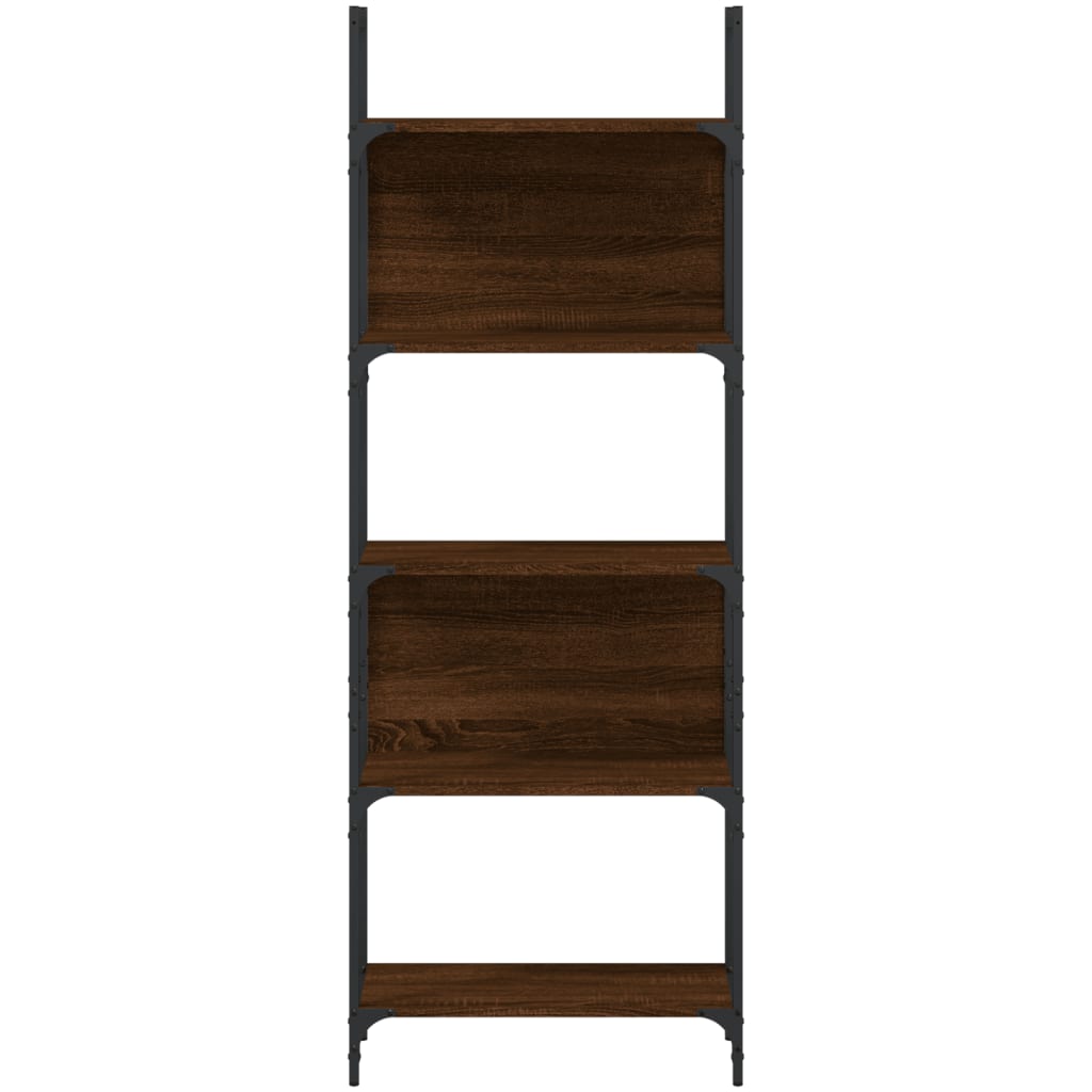 vidaXL Βιβλιοθήκη 5 Επιπέδων Καφέ Δρυς 60,5x24x166,5εκ. Επεξεργ. Ξύλο