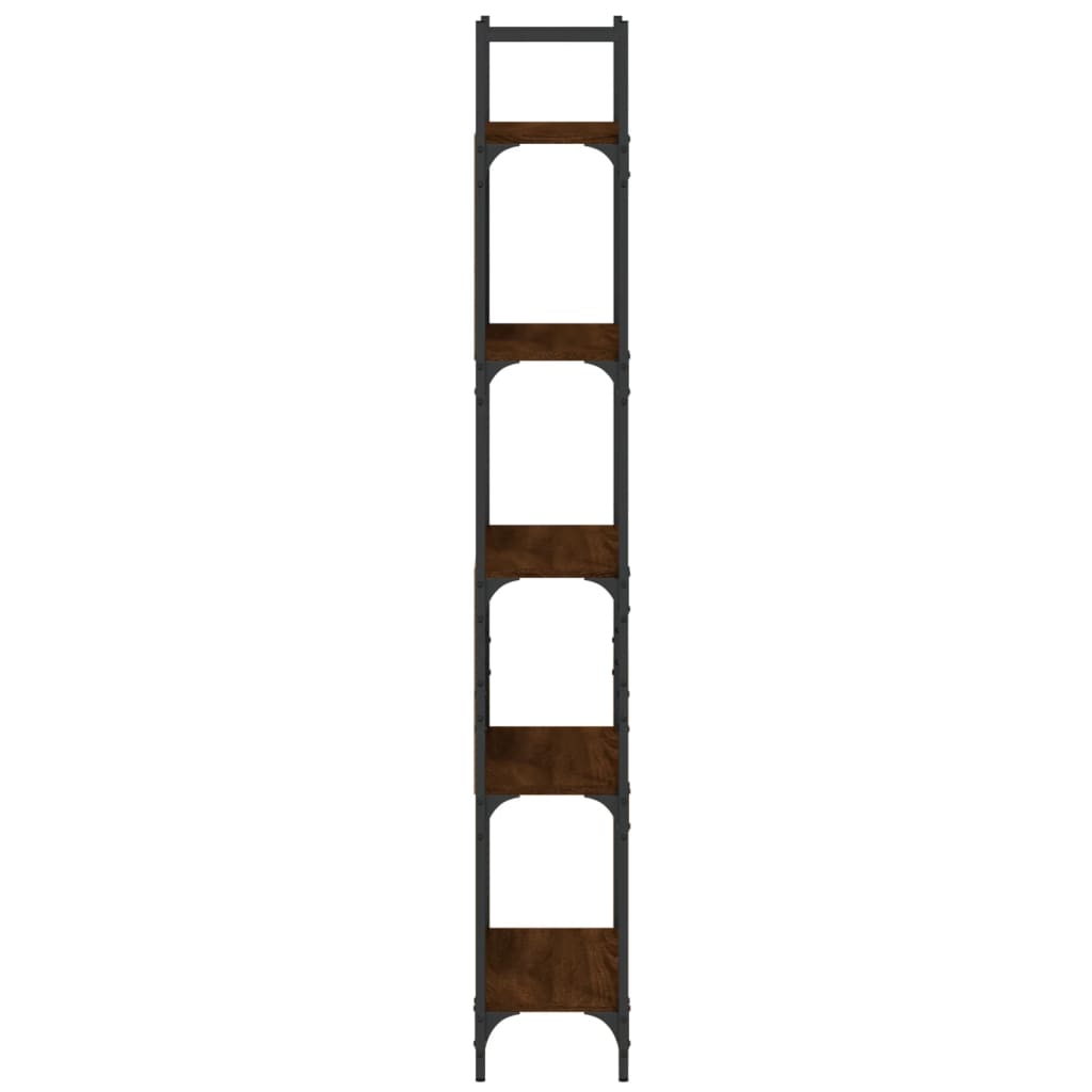 vidaXL Βιβλιοθήκη 5 Επιπέδων Καφέ Δρυς 60,5x24x166,5εκ. Επεξεργ. Ξύλο