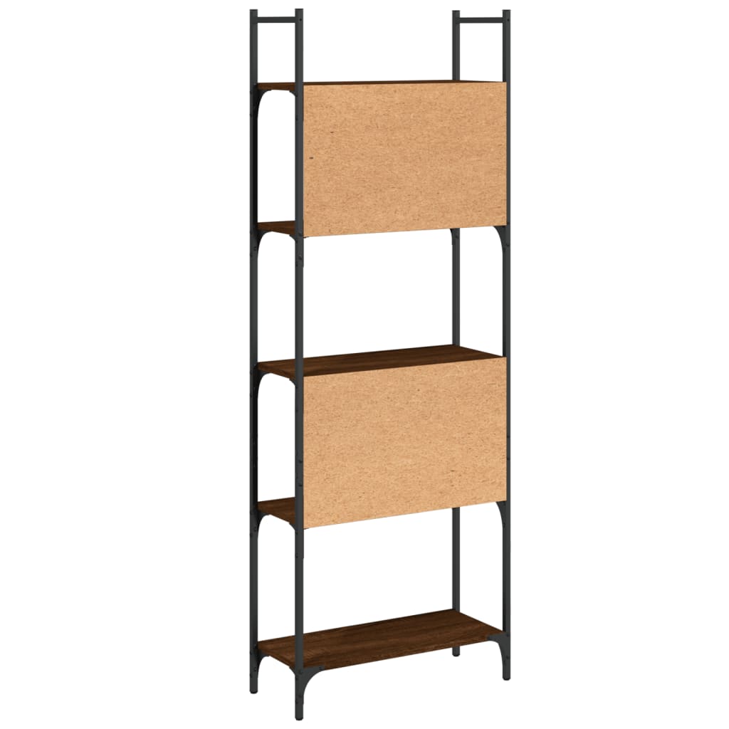 vidaXL Βιβλιοθήκη 5 Επιπέδων Καφέ Δρυς 60,5x24x166,5εκ. Επεξεργ. Ξύλο