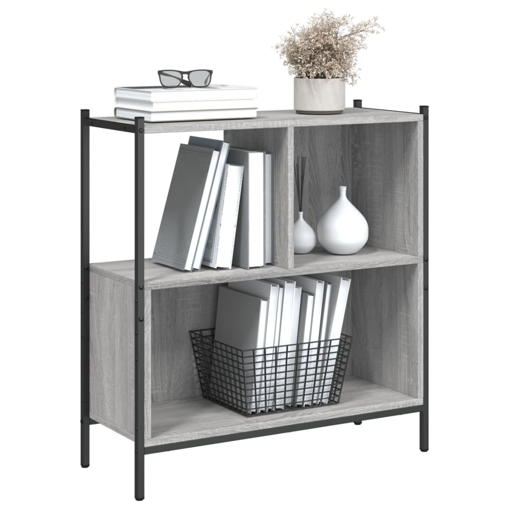 vidaXL Βιβλιοθήκη Γκρι Sonoma 72 x 28 x 77,5εκ. από Επεξεργασμένο Ξύλο