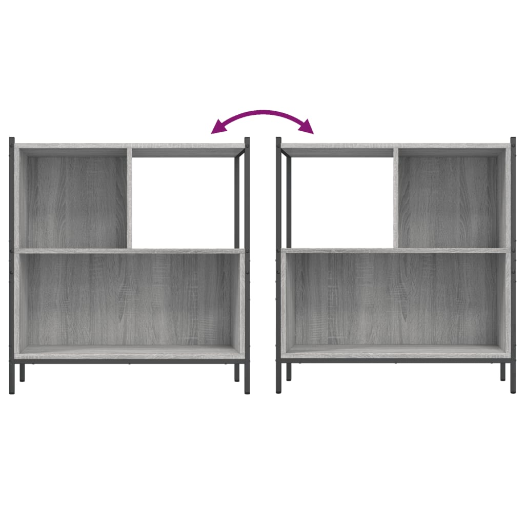vidaXL Βιβλιοθήκη Γκρι Sonoma 72 x 28 x 77,5εκ. από Επεξεργασμένο Ξύλο