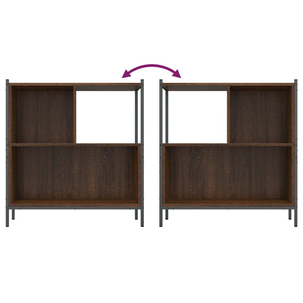 vidaXL Βιβλιοθήκη Καφέ Δρυς 72 x 28 x 77,5εκ. από Επεξεργασμένο Ξύλο