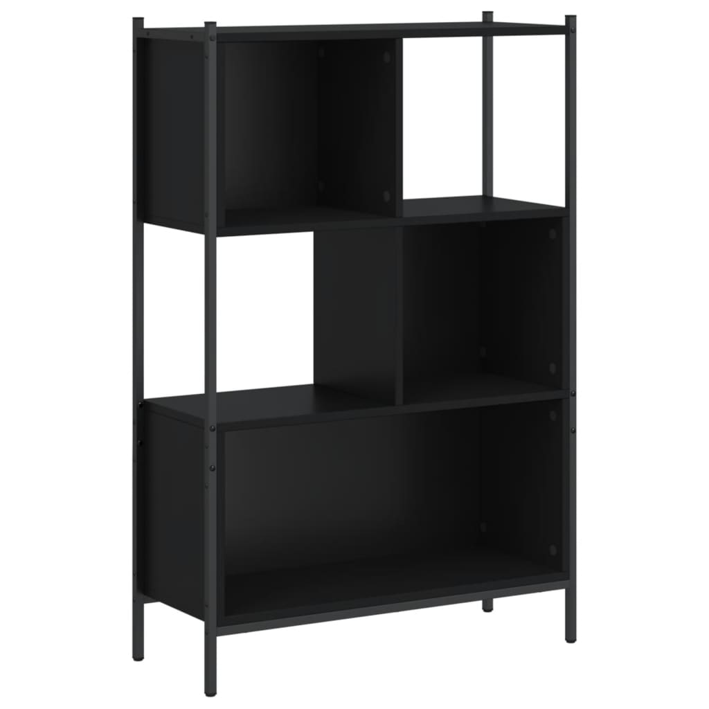 vidaXL Βιβλιοθήκη Μαύρη 72 x 28 x 109 εκ. από Επεξεργασμένο Ξύλο