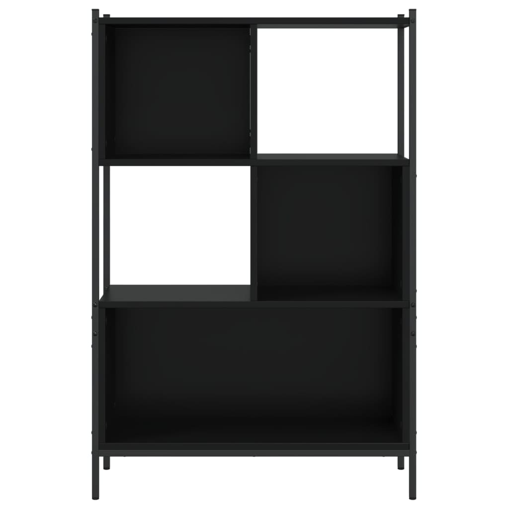 vidaXL Βιβλιοθήκη Μαύρη 72 x 28 x 109 εκ. από Επεξεργασμένο Ξύλο