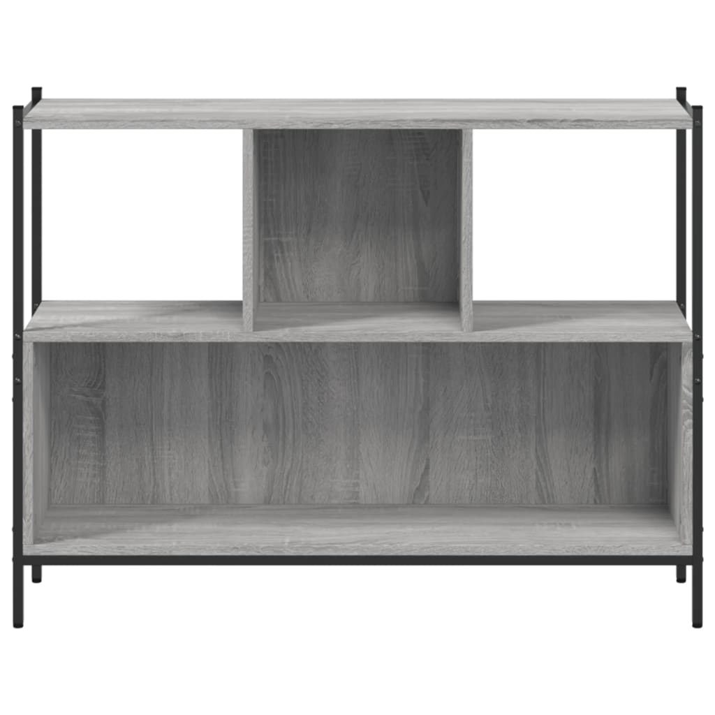 vidaXL Βιβλιοθήκη Γκρι Sonoma 102x28x77,5 εκ. από Επεξεργασμένο Ξύλο