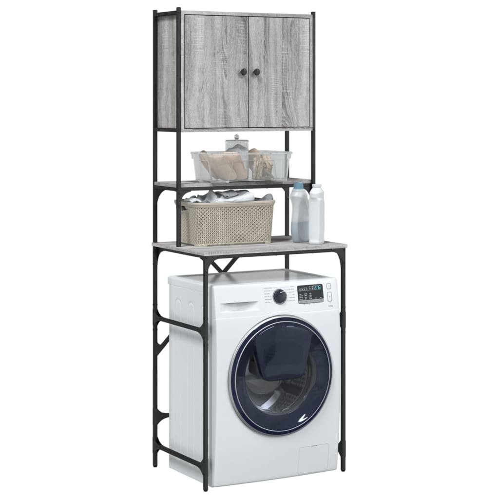 vidaXL Ντουλάπι Πλυντηρίου Γκρι Sonoma 68x48,5x194 εκ.