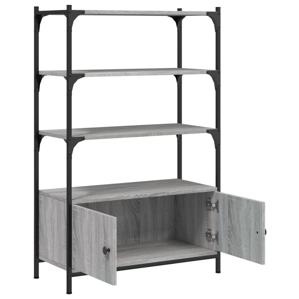 vidaXL Βιβλιοθήκη 3 Επιπέδων Γκρι Sonoma 70x30x109,5 εκ. Επεξεργ. Ξύλο