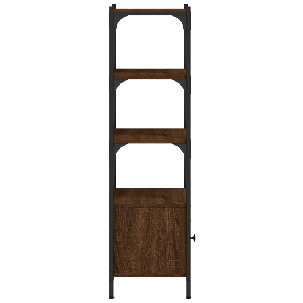 vidaXL Βιβλιοθήκη 3 Επιπέδων Καφέ Δρυς 41x30x109,5 εκ. Επεξεργ. Ξύλο