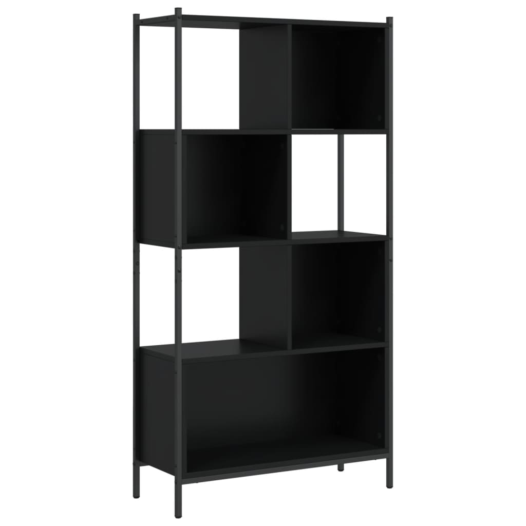 vidaXL Βιβλιοθήκη Μαύρη 72 x 28 x 172 εκ. από Επεξεργασμένο Ξύλο