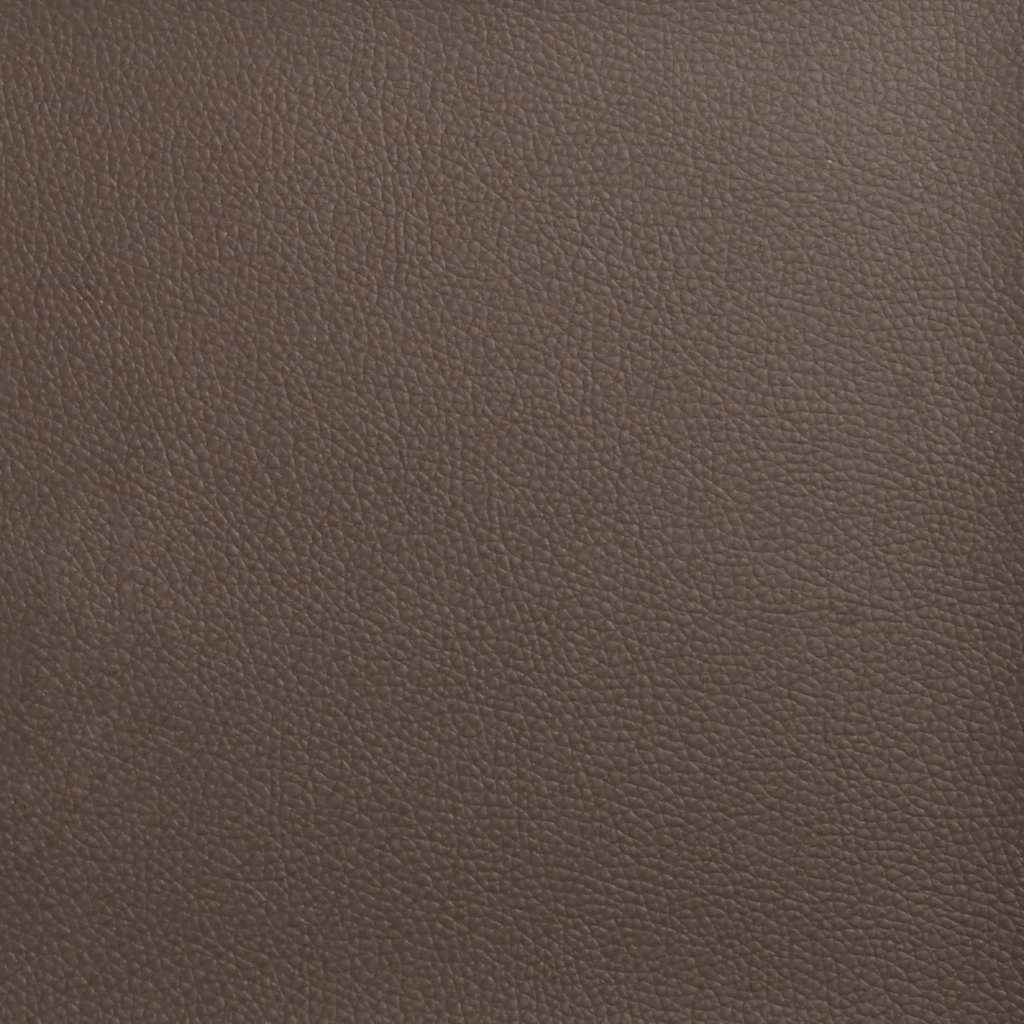 vidaXL Πλαίσιο κρεβατιού χωρίς Στρώμα Hvar Καφέ 140x190 εκ. Συνθετικό Δέρμα