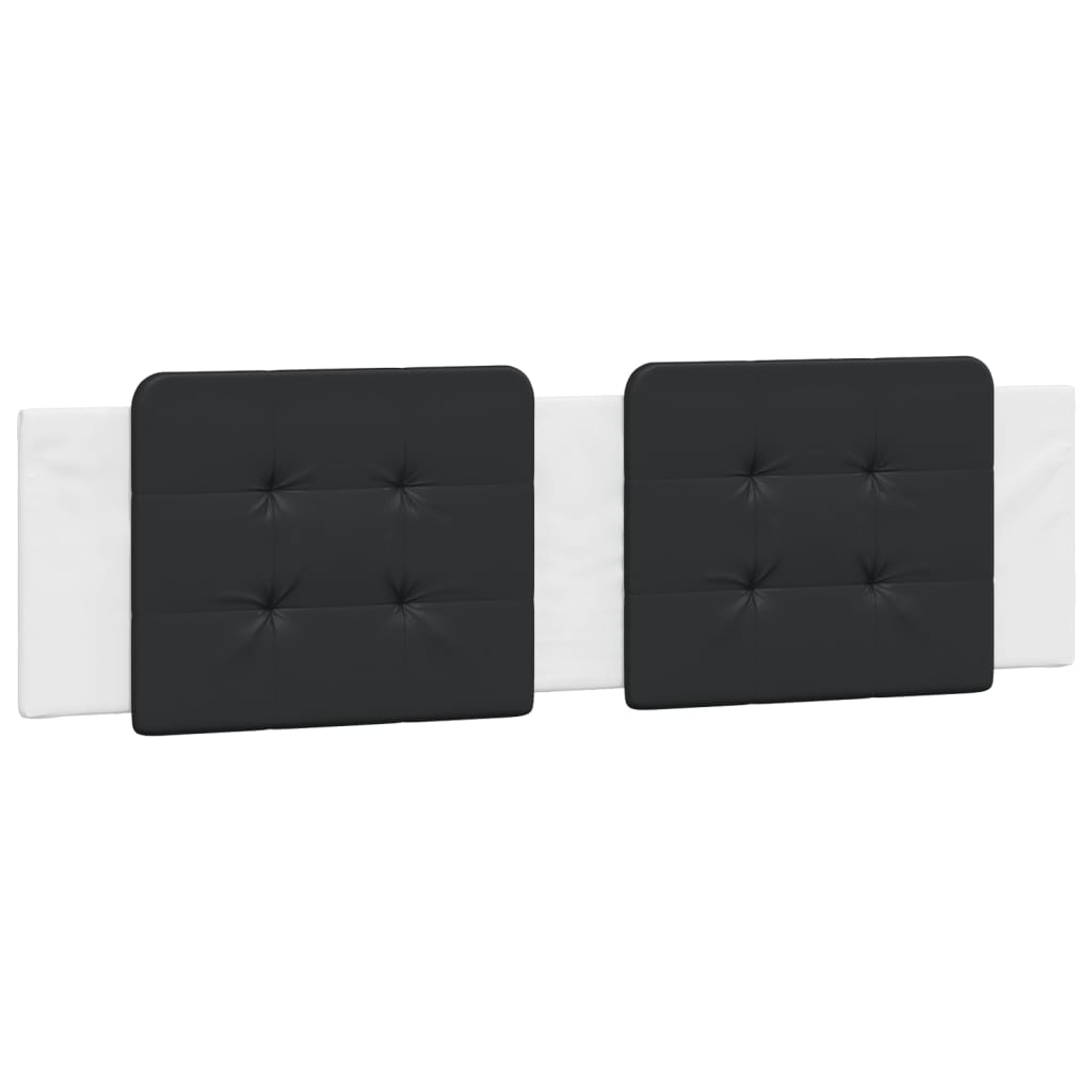 vidaXL Κρεβάτι με Στρώμα Zadar Μαύρο/Λευκό 180x200 εκ. από Συνθετικό Δέρμα