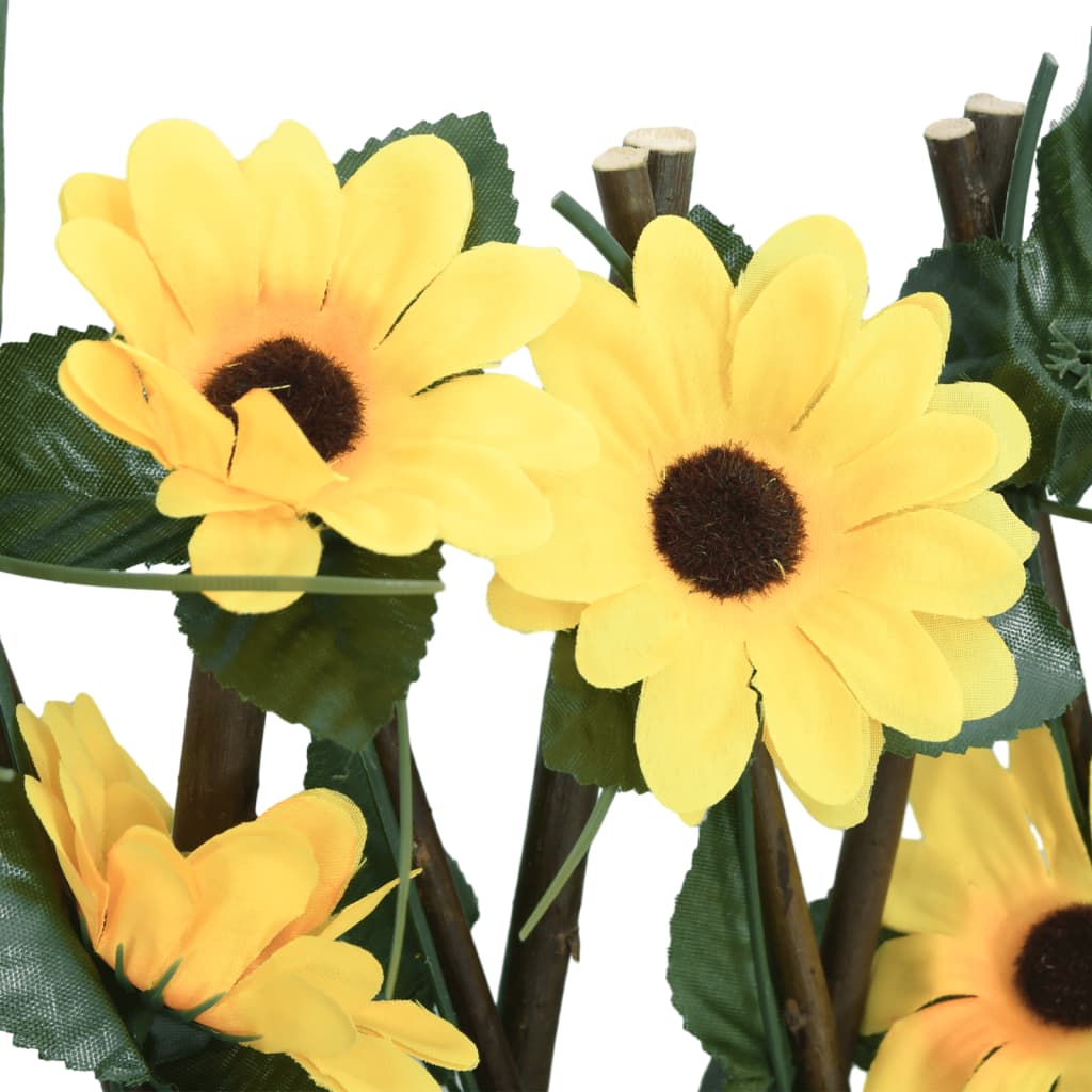 vidaXL Καφασωτό Επεκτεινόμενο 5 Τεμ. Κίτρινο 180x20εκ. Τεχνητός Κισσός