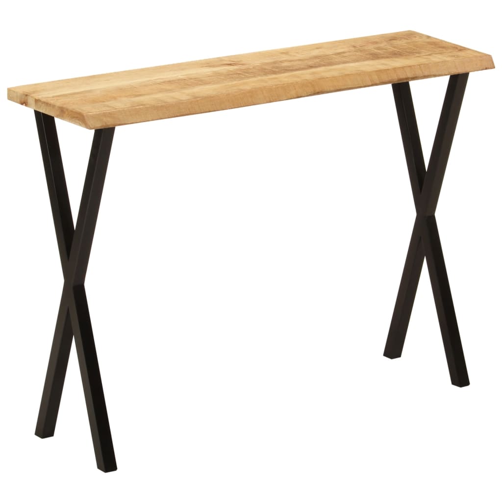 vidaXL Τραπέζι Κονσόλα με Live Edge 105x33x76 εκ. Μασίφ Ξύλο Μάνγκο
