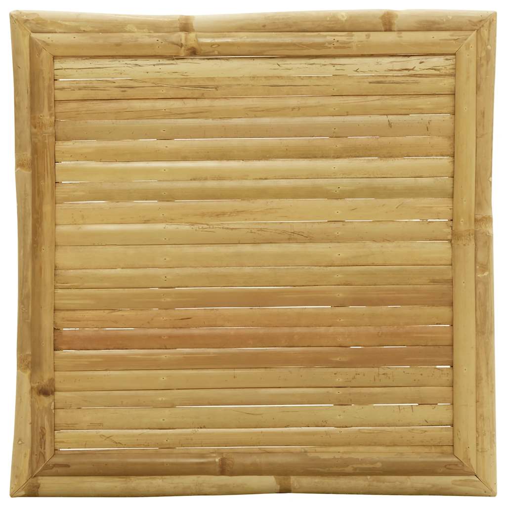 vidaXL Καρέκλες Bistro Πτυσσόμενες 3 τεμ. Μπαμπού με Σκ.Γκρι Μαξιλάρια