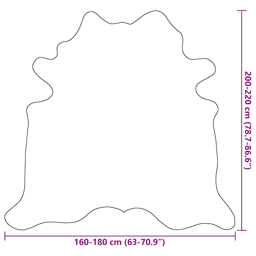vidaXL Χαλί Καφέ / Λευκό 180 x 220 εκ. από Γνήσιο Δέρμα Αγελάδας