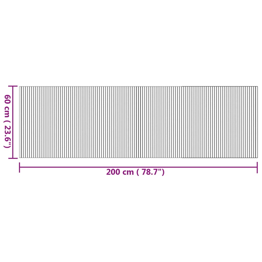 vidaXL Χαλί Ορθογώνιο Φυσικό 60 x 200 εκ. Μπαμπού