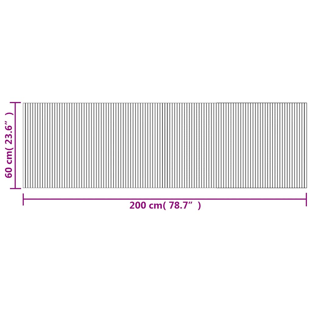vidaXL Χαλί Ορθογώνιο Καφέ 60 x 200 εκ. Μπαμπού