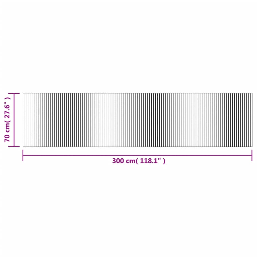 vidaXL Χαλί Ορθογώνιο Καφέ 70 x 300 εκ. Μπαμπού