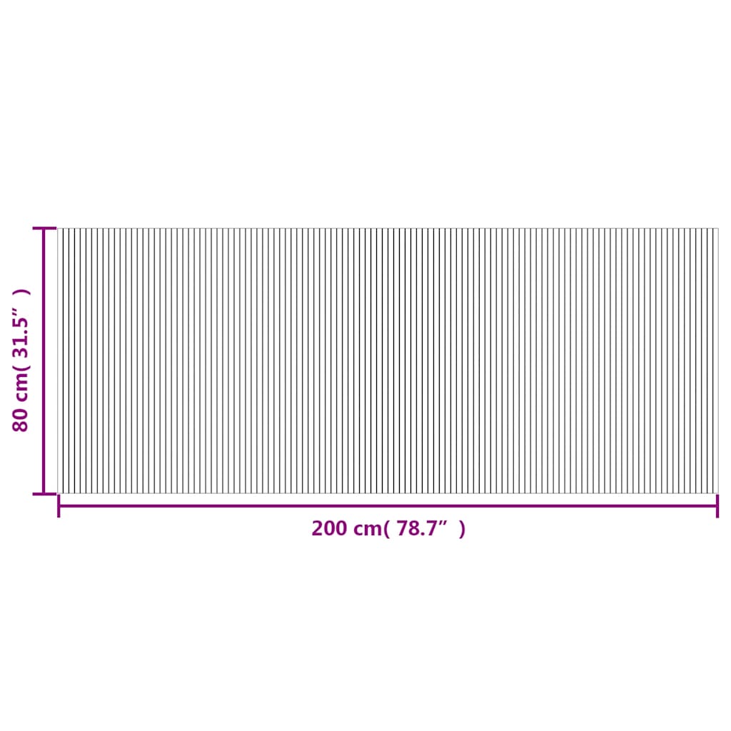 vidaXL Χαλί Ορθογώνιο Καφέ 80 x 200 εκ. Μπαμπού
