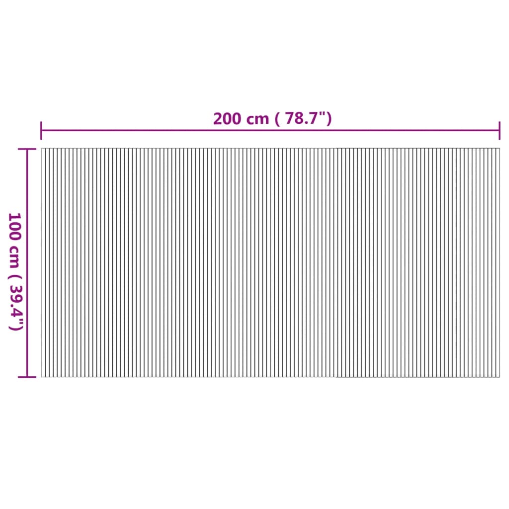 vidaXL Χαλί Ορθογώνιο Φυσικό 100 x 200 εκ. Μπαμπού
