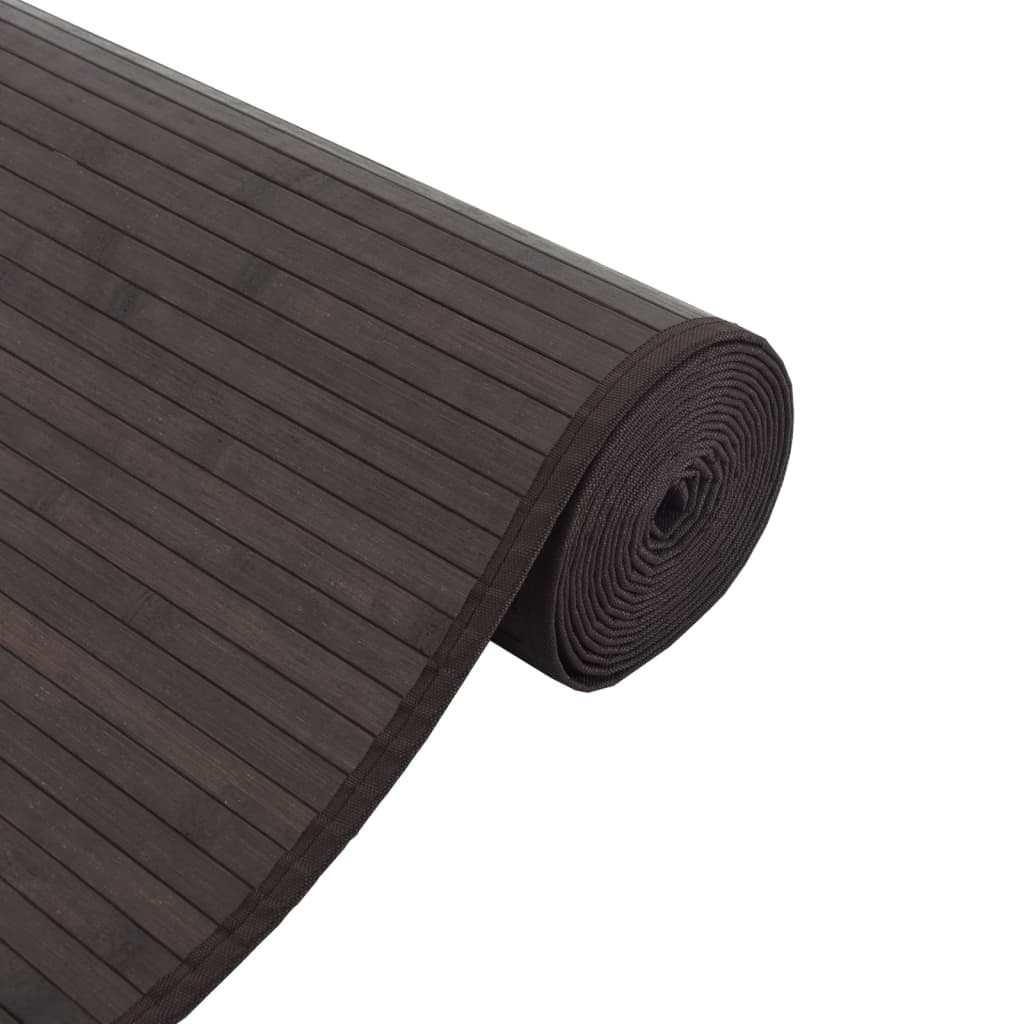 vidaXL Χαλί Ορθογώνιο Σκούρο Καφέ 60 x 400 εκ. Μπαμπού