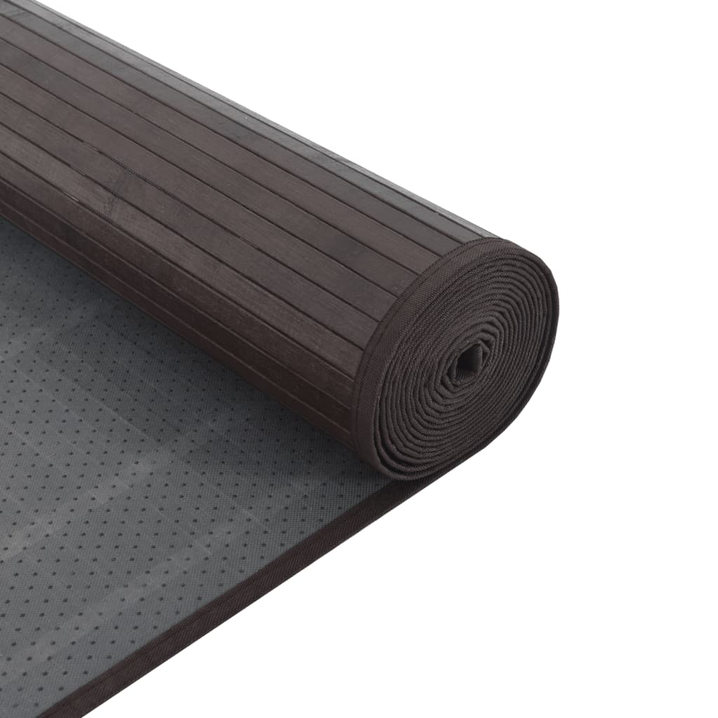 vidaXL Χαλί Ορθογώνιο Σκούρο Καφέ 60 x 400 εκ. Μπαμπού