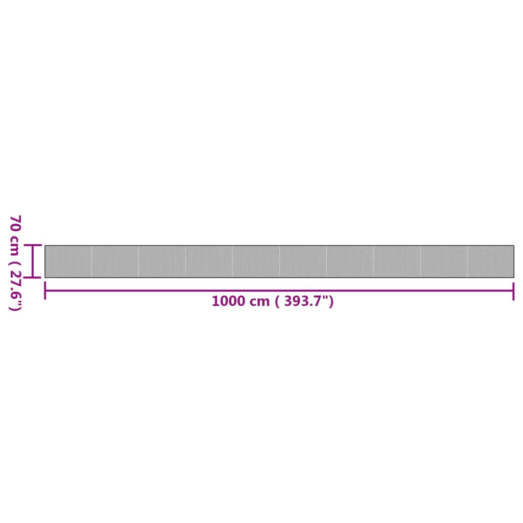 vidaXL Χαλί Ορθογώνιο Φυσικό 70 x 1000 εκ. Μπαμπού