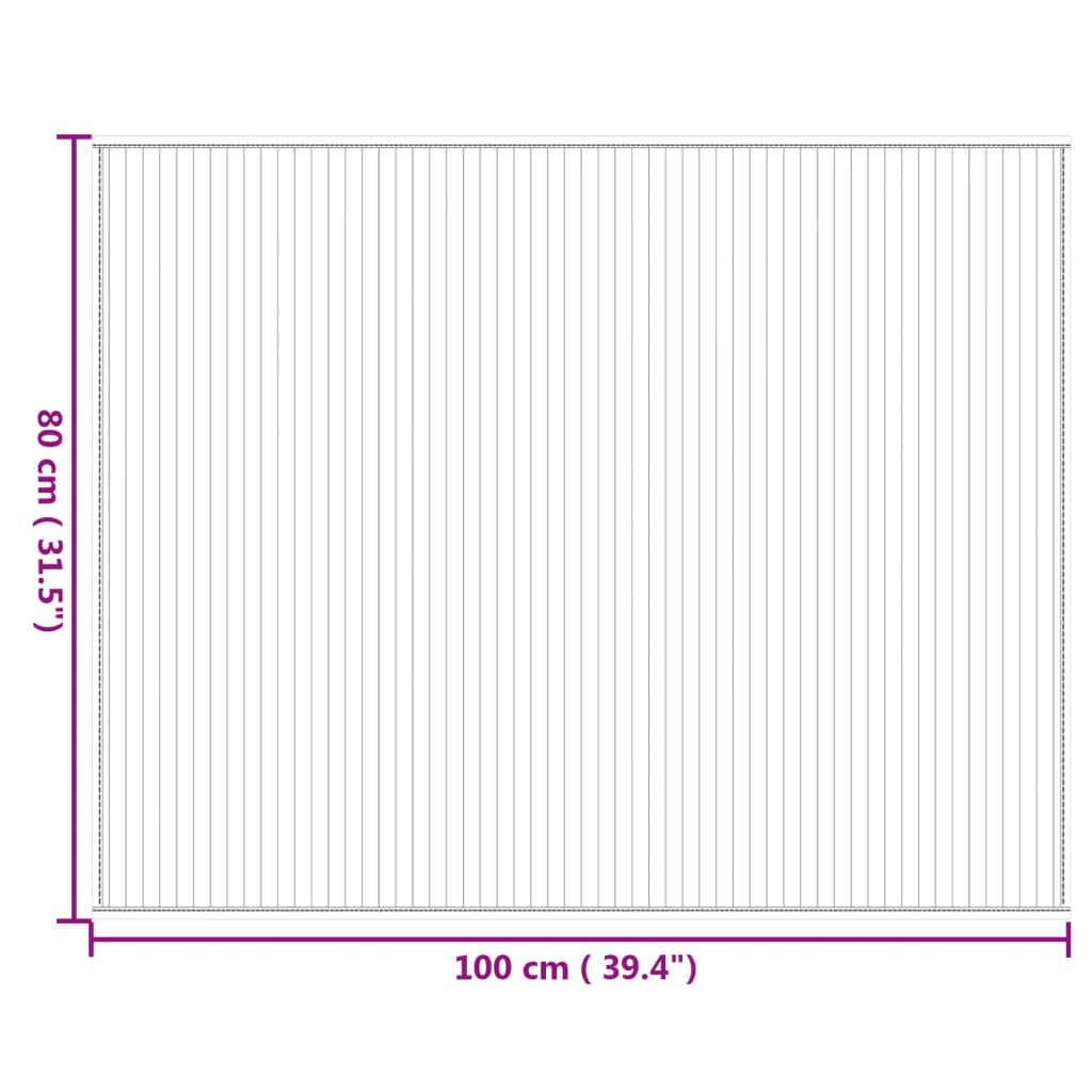 vidaXL Χαλί Ορθογώνιο Φυσικό 80 x 100 εκ. Μπαμπού