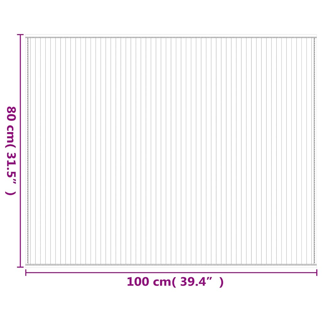 vidaXL Χαλί Ορθογώνιο Καφέ 80 x 100 εκ. Μπαμπού