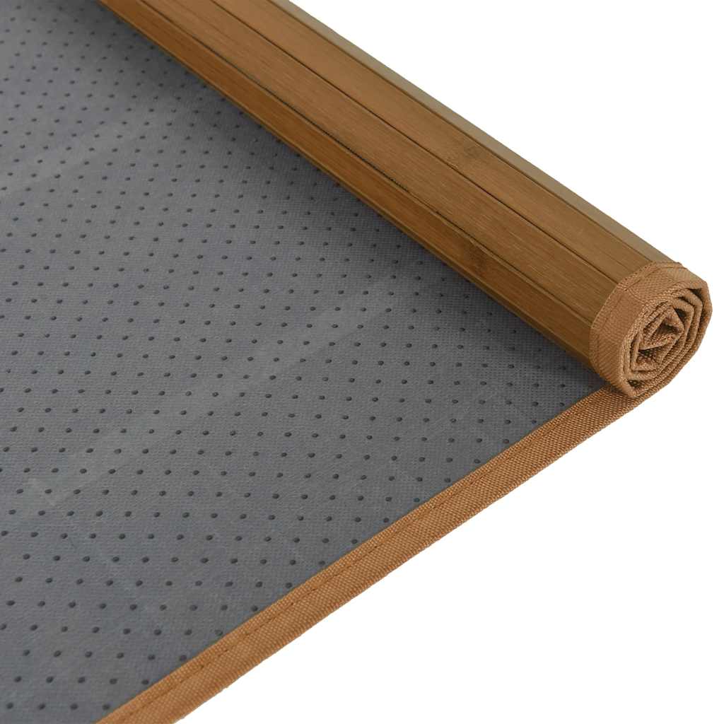 vidaXL Χαλί Ορθογώνιο Καφέ 80 x 300 εκ. Μπαμπού