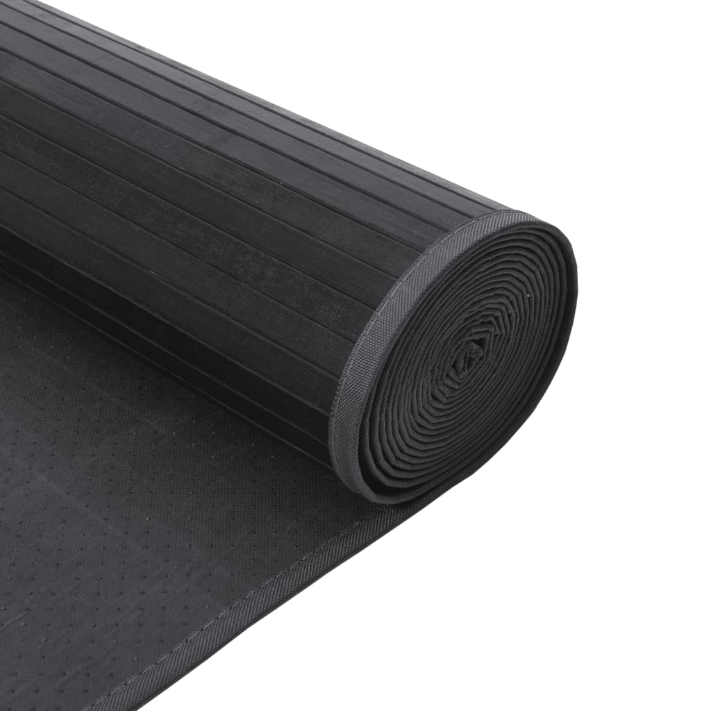 vidaXL Χαλί Τετράγωνο Γκρι 100 x 100 εκ. Μπαμπού