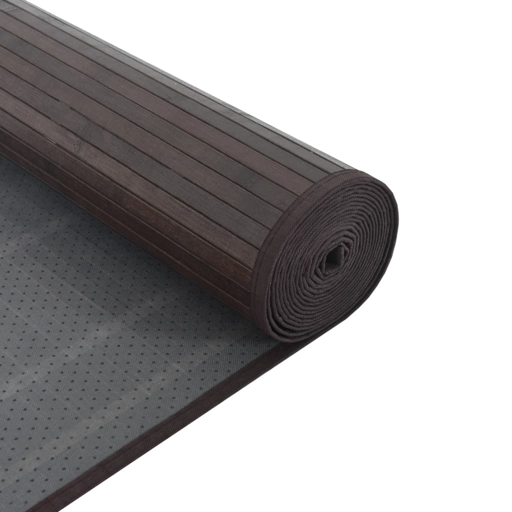 vidaXL Χαλί Ορθογώνιο Σκούρο Καφέ 100 x 1000 εκ. Μπαμπού