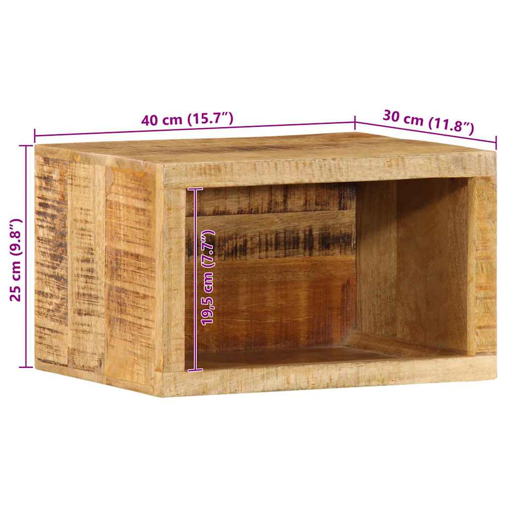 vidaXL Επιτοίχιο Κομοδίνο 40x30x25 εκ. Μασίφ Ξύλο Μάνγκο