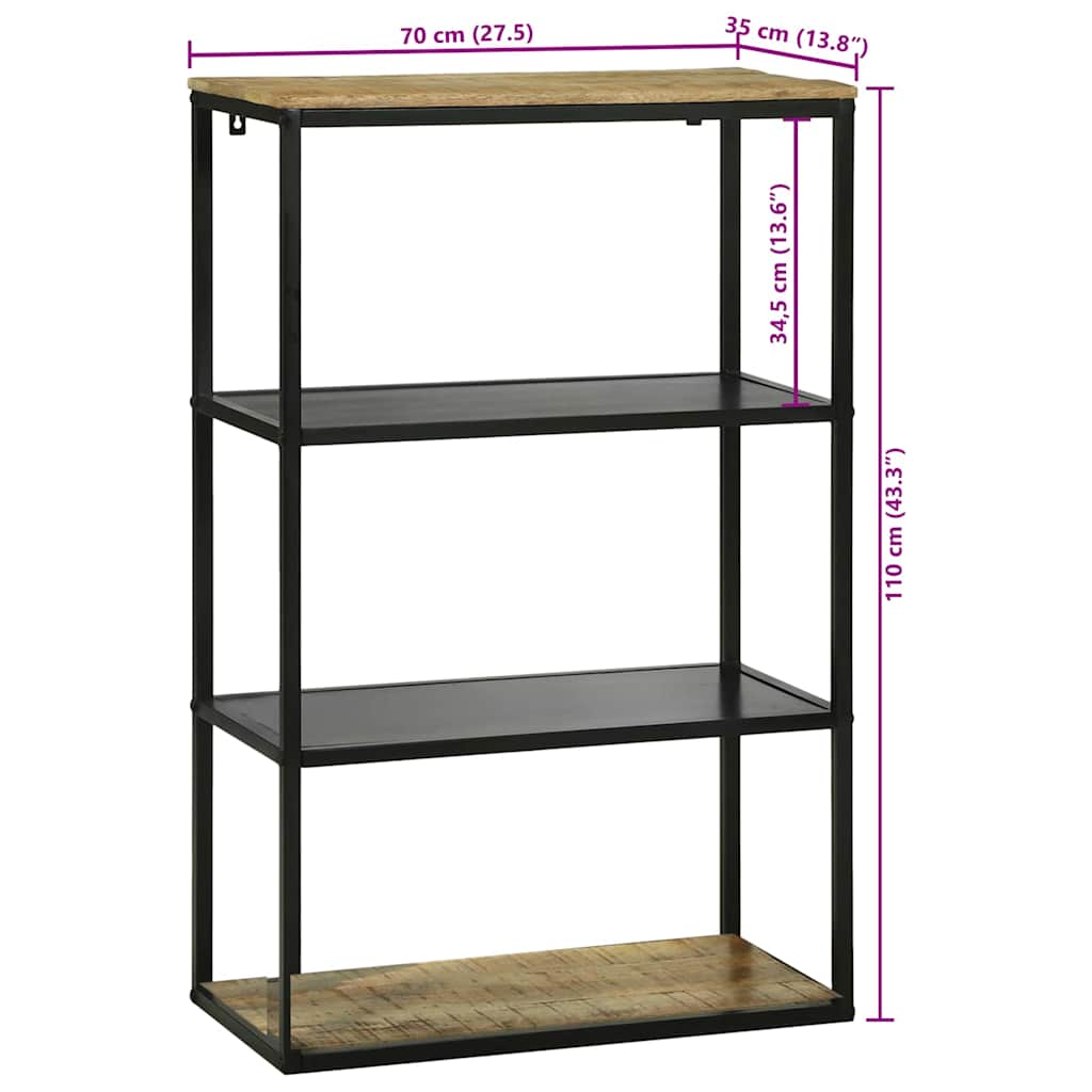 vidaXL Βιβλιοθήκη Καφέ 70 x 35 x 110 εκ. Μασίφ ξύλο μάνγκο