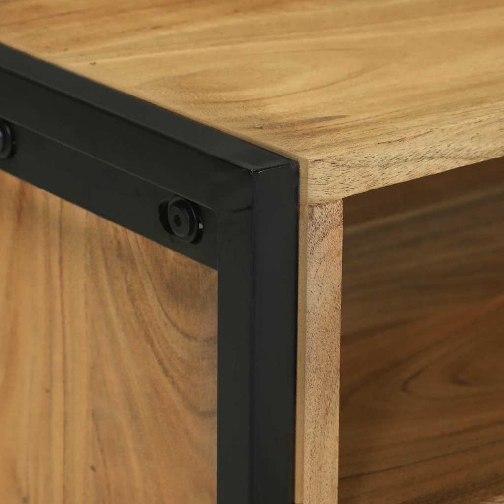 vidaXL Ντουλάπι TV με συρτάρι Καφέ 100 x 35 x 50 εκ Μασίφ ξύλο ακακίας