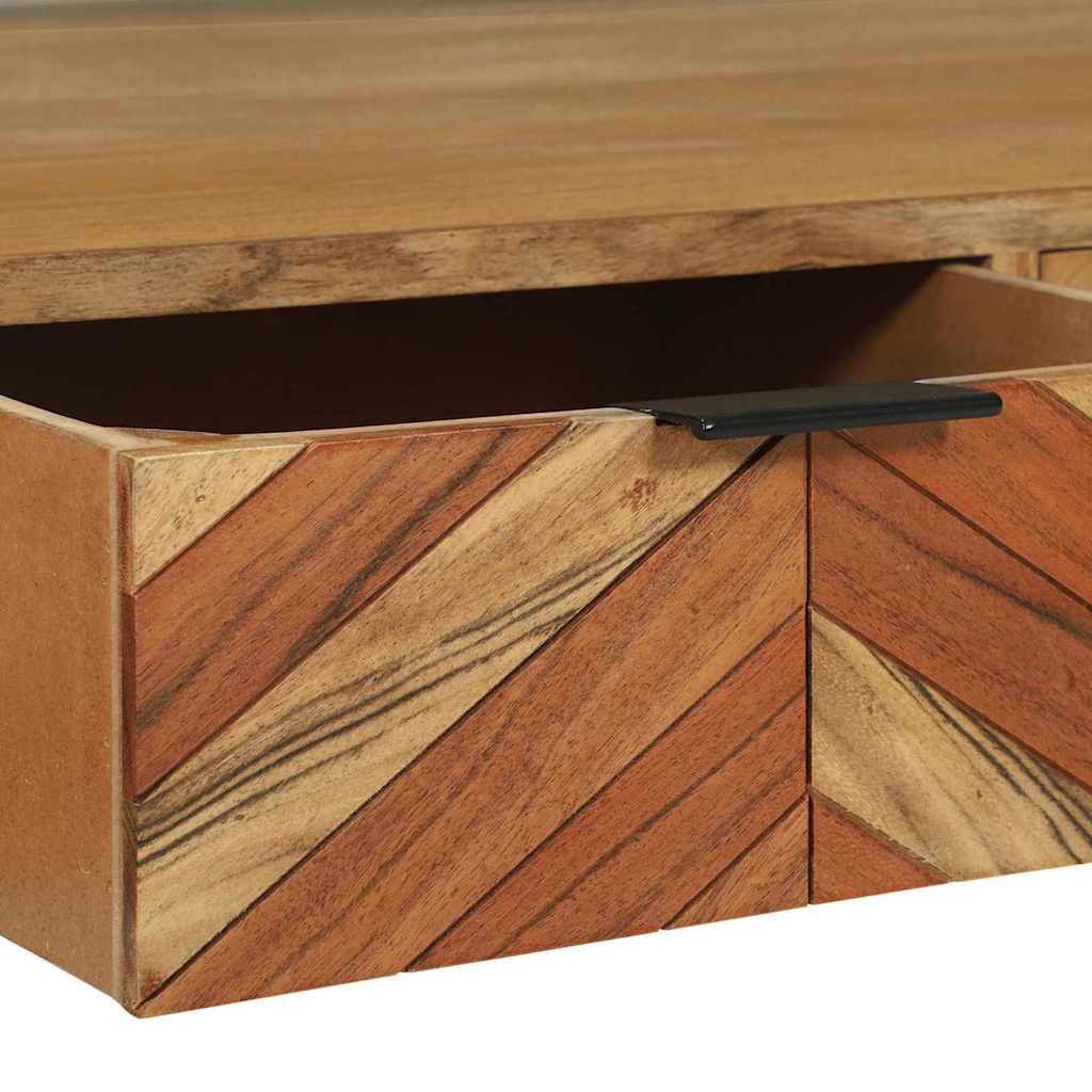 vidaXL Ντουλάπι TV με συρτάρι Καφέ 100 x 35 x 50 εκ Μασίφ ξύλο ακακίας