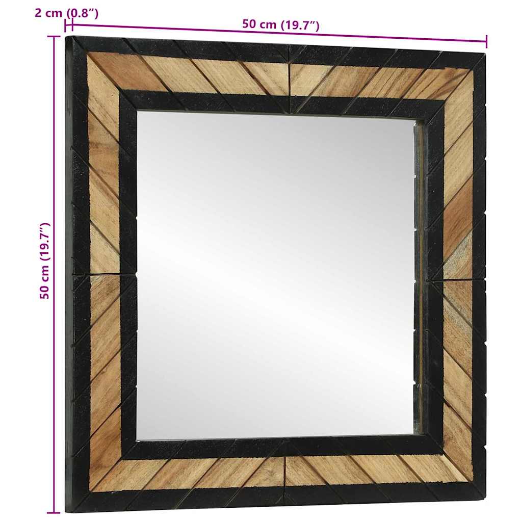 vidaXL Καθρέφτες 2 τεμ 50x2x50 cm Στερεά Ξύλο Ακακίας